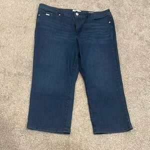 EUC Women’s Nine West Jeans Brand Size 14 Christie Capri Crop Jeans Denim